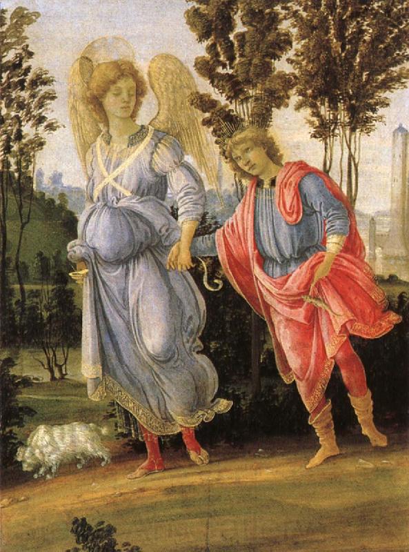 Filippino Lippi Tobias and angeln, probably Spain oil painting art